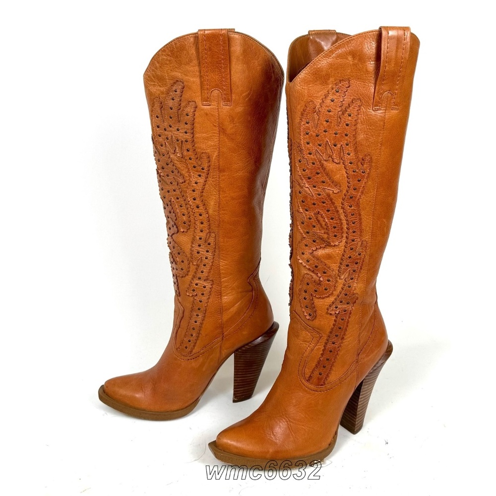 Jessica Simpson Abilene Alan Cowboy Cowgirl Boots - Women's 6.5B VG Condition - Picture 9 of 11